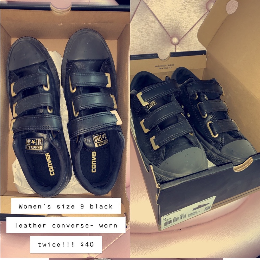 Converse leather women’s shoes size 9